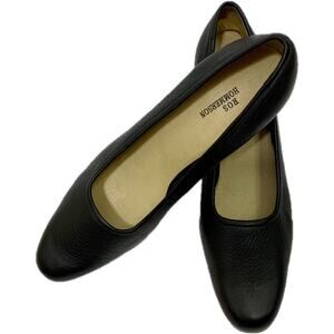 Ros Hommerson Leather Narrow Navy Blue Heels Pumps Size 8.5N